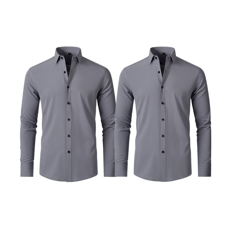 Compre 1 Leve 2 | Camisa Social Ultra Tech Anti amassados + Relogio de Brinde