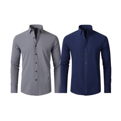 Compre 1 Leve 2 | Camisa Social Ultra Tech Anti amassados + Relogio de Brinde