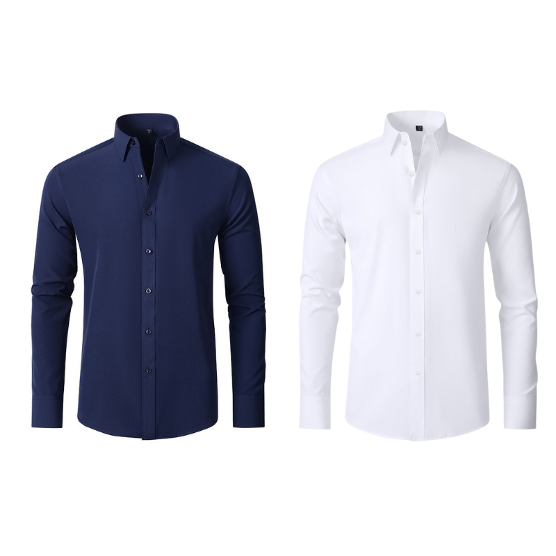 Compre 1 Leve 2 | Camisa Social Ultra Tech Anti amassados + Relogio de Brinde