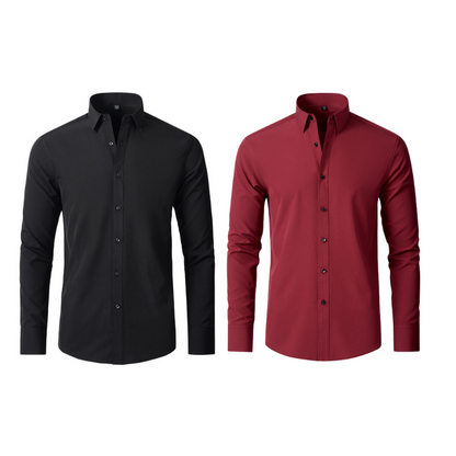 Compre 1 Leve 2 | Camisa Social Ultra Tech Anti amassados + Relogio de Brinde