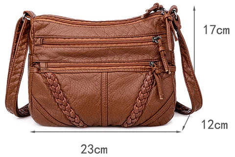 Bolsa Feminina Transversal de Couro - Compre 1 Leve 2