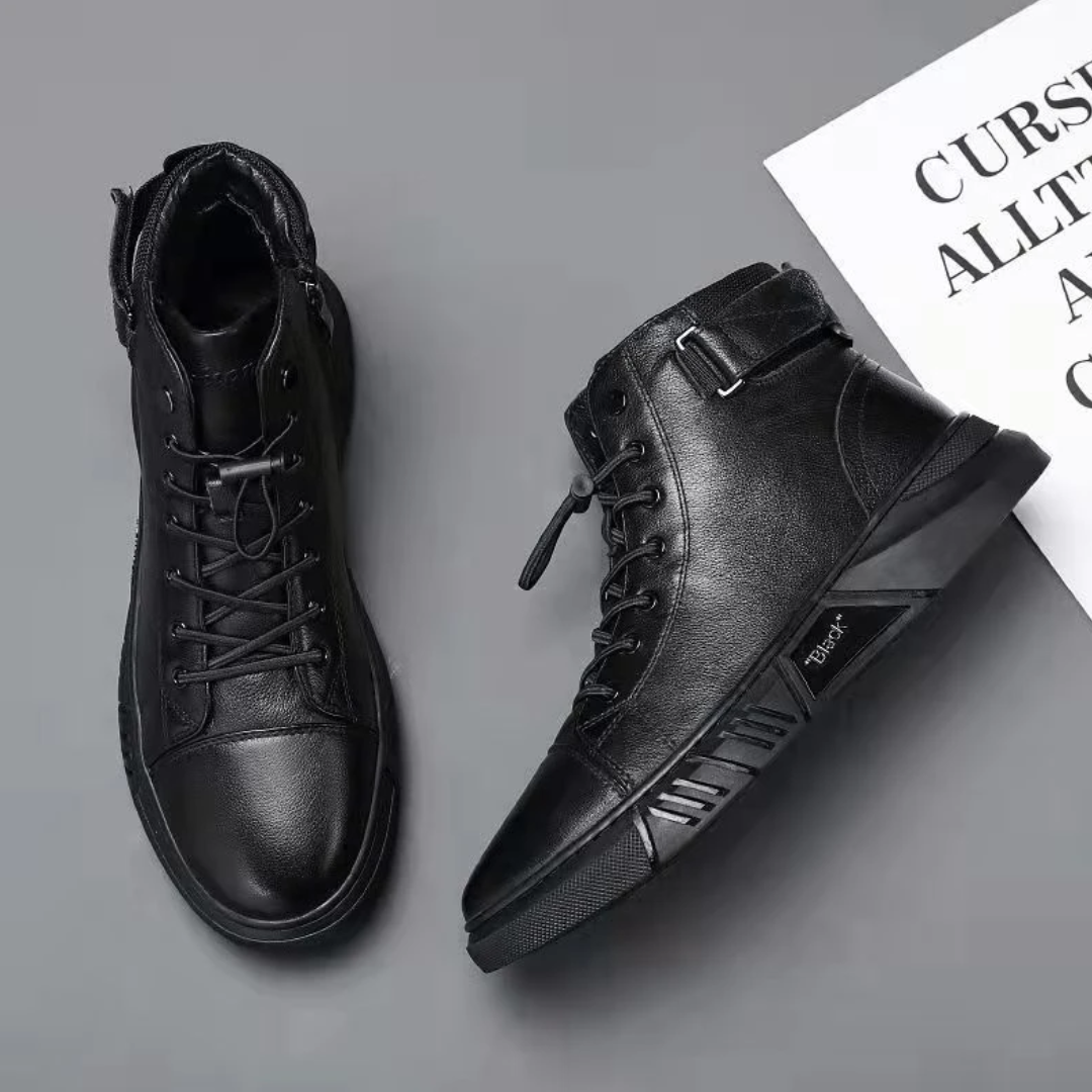 Bota Coturno Masculina de Couro - UrbanStyle