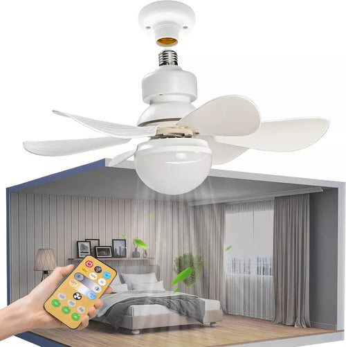 Lâmpada Ventilador Ultra LED 2 em 1 - Super Potente