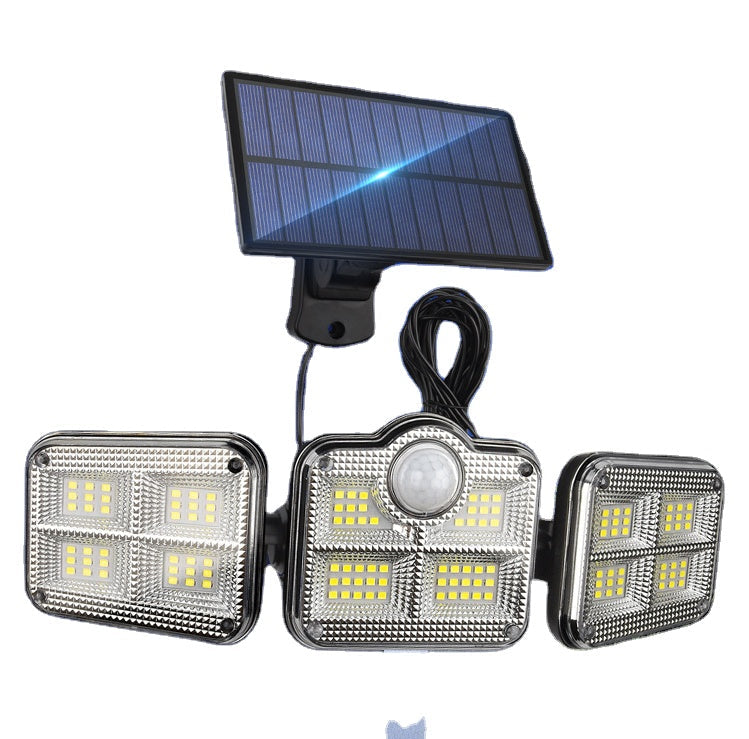 Refletor Solar com LED 3 Cabeças - Spotlight