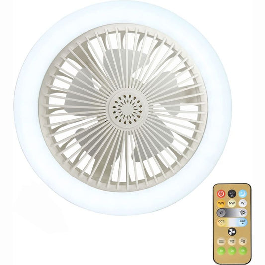 Luminária Led Com Ventilador 2 em 1 | Controle Remoto Incluso