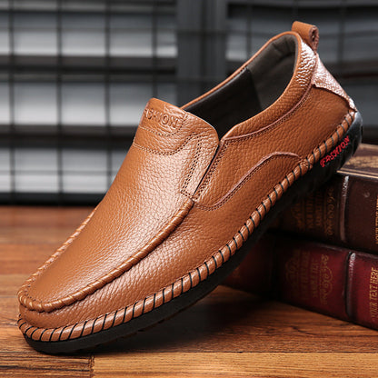 Mocassim Masculino de Couro Antiderrapante - ClassLine