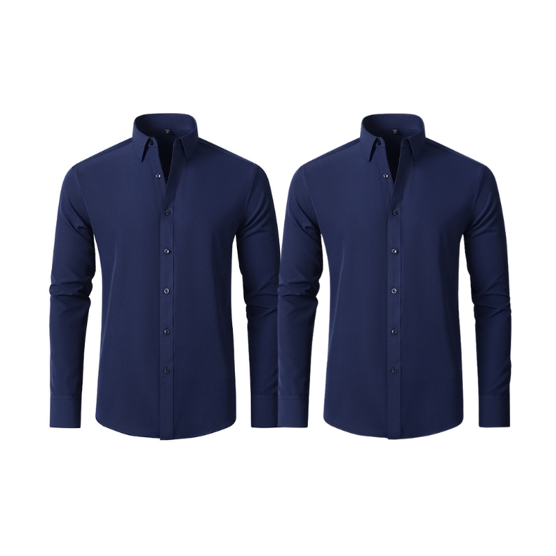 Compre 1 Leve 2 | Camisa Social Ultra Tech Anti amassados + Relogio de Brinde