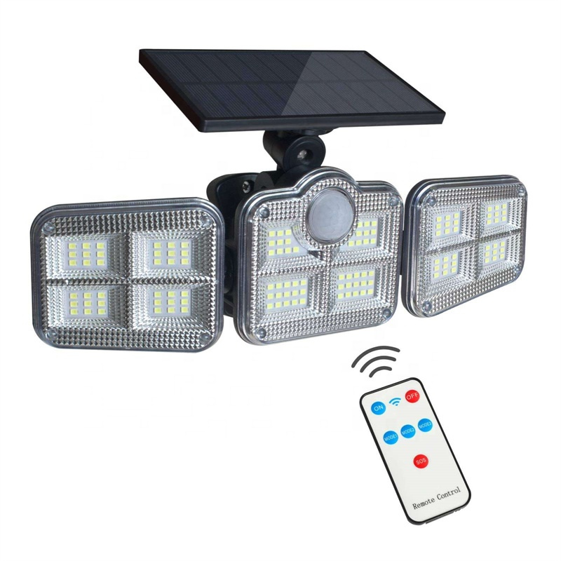 Refletor Solar com LED 3 Cabeças - Spotlight