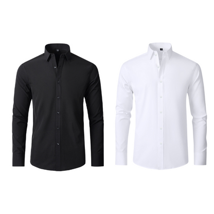 Compre 1 Leve 2 | Camisa Social Ultra Tech Anti amassados + Relogio de Brinde