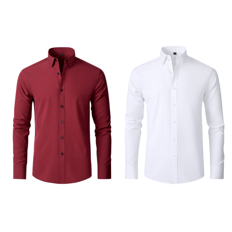 Compre 1 Leve 2 | Camisa Social Ultra Tech Anti amassados + Relogio de Brinde